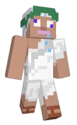 old rose and white Minecraft skin — Classic model