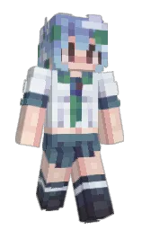 beauty bush and aqua haze Minecraft skin — Slim model