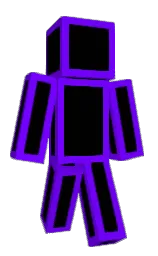 electric violet and black Minecraft skin — Classic model