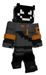 mine shaft and black Minecraft skin — Classic model
