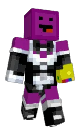 violet eggplant and black Minecraft skin — Classic model — first worn by EthanosTV
