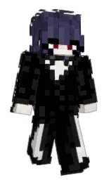 black and cod gray Minecraft skin — Classic model — first worn by 134256