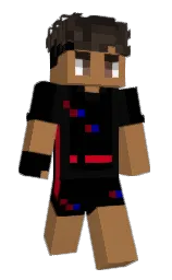 black and cod gray Minecraft skin — Slim model — first worn by rebolou