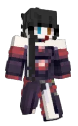 tundora and blackcurrant Minecraft skin — Slim model — first worn by ima_clown_