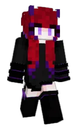black and cod gray Minecraft skin — Slim model