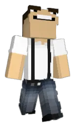 white and calico Minecraft skin — Classic model — first worn by ManoelGelatina