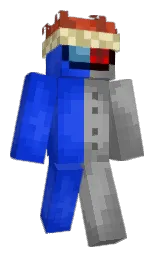 international klein blue and boulder Minecraft skin — Classic model