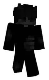 Minecraft-Skin in black und cod gray — Modell: Schmal