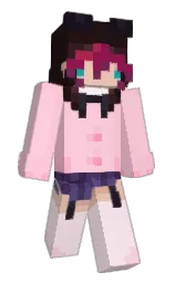 pastel pink and gondola Minecraft skin — Slim model — first worn by toastyjamie