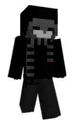 black and cod gray Minecraft skin — Classic model
