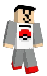 white and black Minecraft skin — Classic model — first worn by DEANSAMUEL