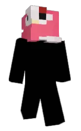 french rose and soft peach Minecraft skin — Slim model — first worn by badeendjeh
