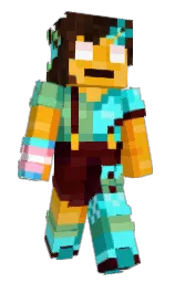 aquamarine and bulgarian rose Minecraft skin — Slim model — first worn by Andreayay