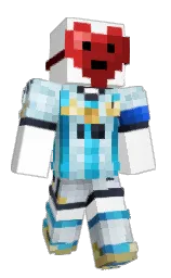 white and black Minecraft skin — Classic model — first worn by herzy_
