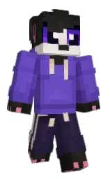 black and tuatara Minecraft skin — Classic model — first worn by xSeege