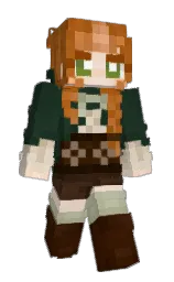 celtic and albescent white Minecraft skin — Slim model