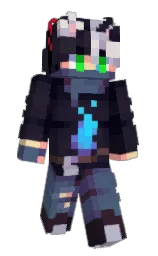 bleached cedar and blue bayoux Minecraft skin — Slim model — first worn by AlphaLINI