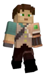 black and sepia black Minecraft skin — Classic model