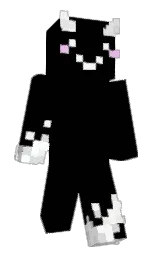 black and white Minecraft skin — Slim model
