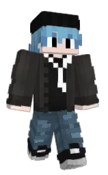 albescent white and cod gray Minecraft skin — Classic model