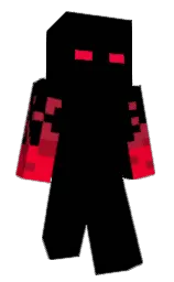 black and torch red Minecraft skin — Classic model — first worn by fotusXyt