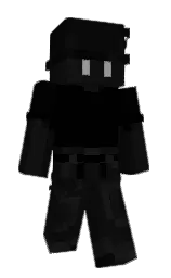 black and cod gray Minecraft skin — Slim model — first worn by OneBeee