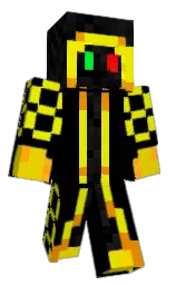 black and turbo Minecraft skin — Classic model