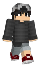 mine shaft and peach orange Minecraft skin — Classic model