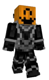 black and gray Minecraft skin — Classic model — first worn by Nene_ge