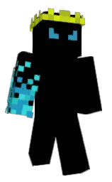 black and turquoise Minecraft skin — Slim model — first worn by Gobby1234