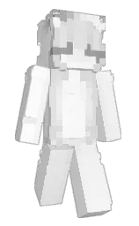 white and black Minecraft skin — Slim model — first worn by BLT00