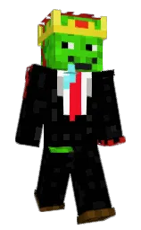 black and harlequin Minecraft skin — Slim model — first worn by Chribben