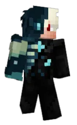 black pearl and white Minecraft skin — Classic model — first worn by yooungxz