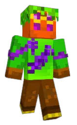 harlequin and cinnamon Minecraft skin — Classic model — first worn by Twinkly_Edyard