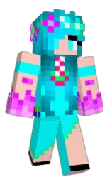 Nua17's Minecraft skin wearing the Aurora cape