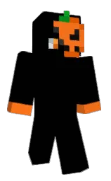black and pumpkin Minecraft skin — Classic model — first worn by SPG_s274k