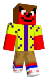 cinnamon and chartreuse yellow Minecraft skin — Classic model