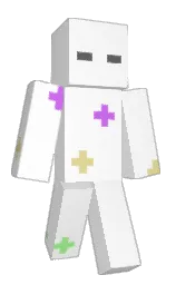 white and black Minecraft skin — Classic model