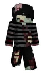 black and cod gray Minecraft skin — Slim model