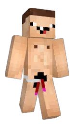 white and black Minecraft skin — Classic model — first worn by Bruno990
