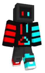 cod gray and cyan / aqua Minecraft skin — Slim model — first worn by Otper