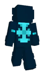 daintree and cyan / aqua Minecraft skin — Slim model — first worn by Servvent