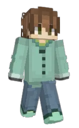 black and summer green Minecraft skin — Slim model