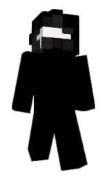 black and linen Minecraft skin — Classic model — first worn by clomp