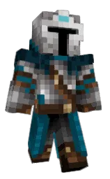 teal blue and black pearl Minecraft skin — Classic model