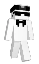 white and black Minecraft skin — Classic model