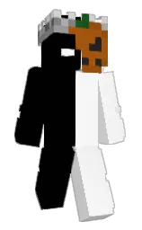 white and black Minecraft skin — Slim model — first worn by ProGamer56247