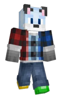 Front of Velcky's skin