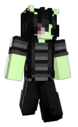 black and nero Minecraft skin — Slim model — first worn by luulied