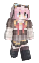 Influencerin's Minecraft skin wearing the Aurora cape